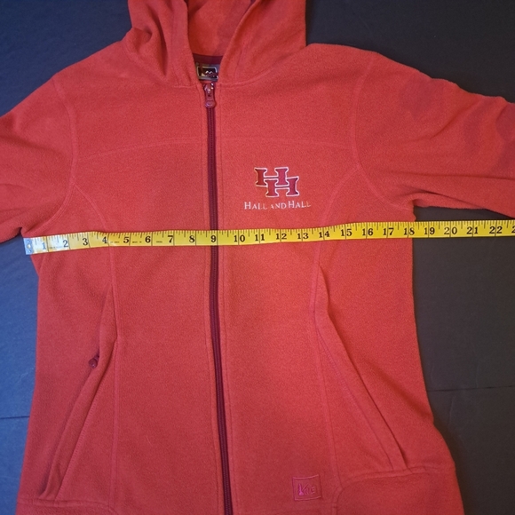 REI Hooded Fleece Jacket Women's Orange Hall and Hall‎ Logo - Picture 5 of 10